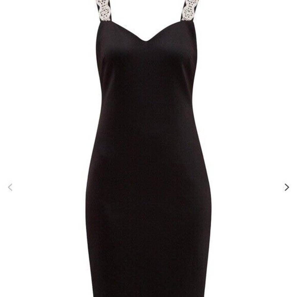 Ted Baker Mally Black Embellished Strap Dress - Picture 4 of 4